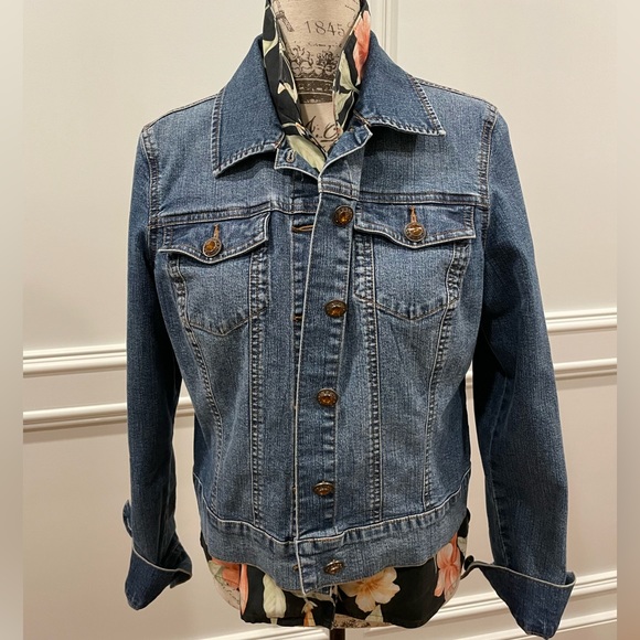 Willi Smith Jackets & Blazers - Will Smith Jean Jacket with bronze stone button detailing M
